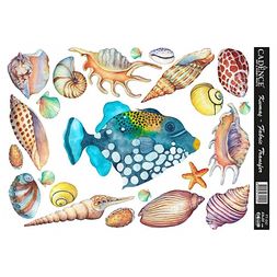 Transferový obrázek na textil Cadence, 25x35 cm - Mořské poklady