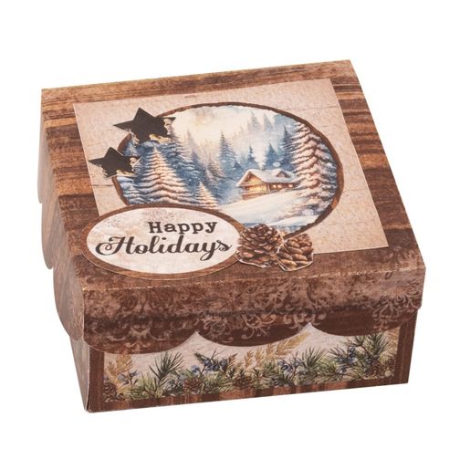 DIY Dárkové krabičky Studio Light "Winter Wonderland", A4, 12 l. - Zima se zvířátky