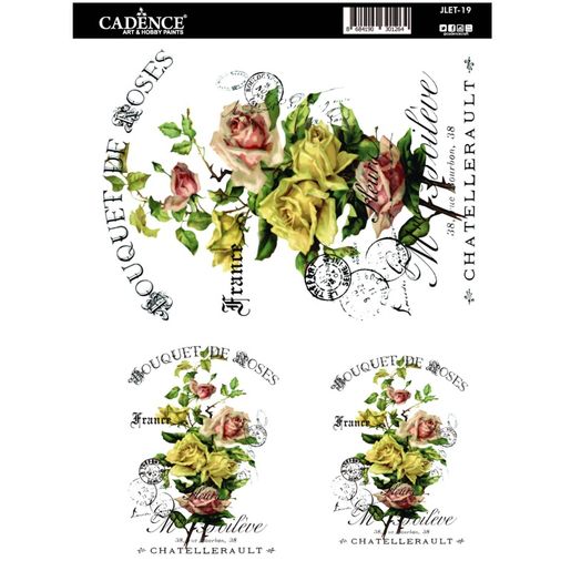 Transferový obrázek Cadence Easy Transfer, 25x35 cm - Buket růží