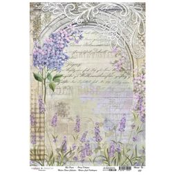 Rýžový papír Cadence - Květinová brána - VYBERTE VELIKOST