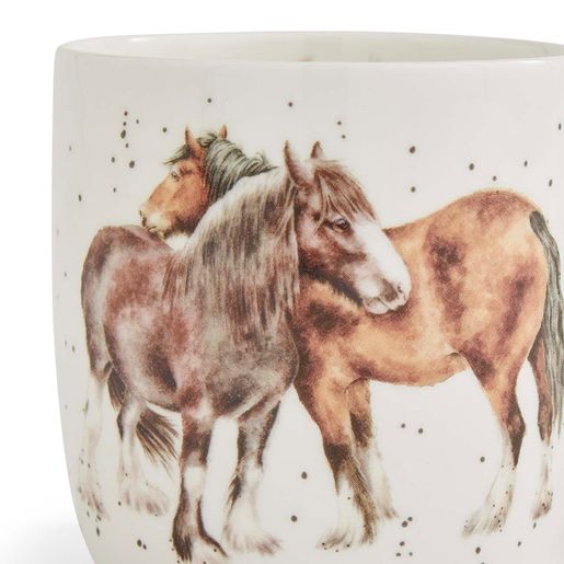 Porcelánový hrnek Wrendale Designs "Side by Side", 0,31 l - Koně