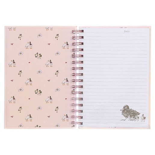 Kroužkový blok Wrendale Designs "Not a Daisy Goes By", A5, 90 l., linkovaný - Kachny