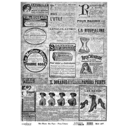Rýžový papír Cadence - Černobílé noviny - VYBERTE VELIKOST