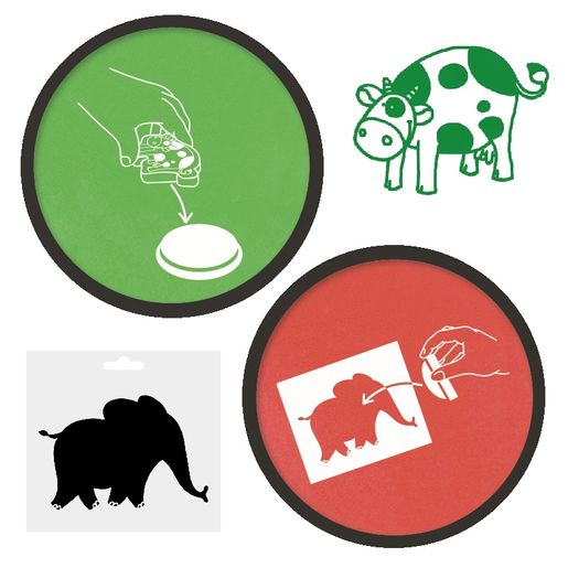 Razítkovací polštářky Aladine Stampo Minos, 4 ks - základní barvy