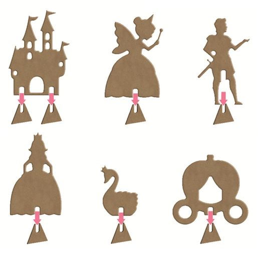 Dřevěná hrací sada k dotvoření Gomille - Princezny