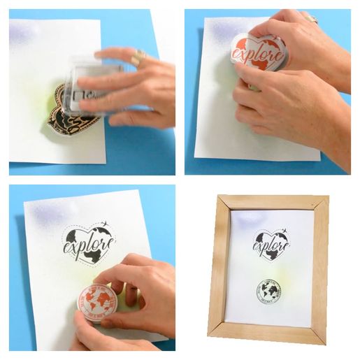 Dekorační razítka Aladine Stampo Decor, 5 ks - Cestování