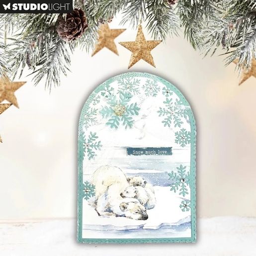 Blok podkladových papírů Studio Light "Arctic Winter", 15,2x15,2 cm, 36 l. - Na ledovci