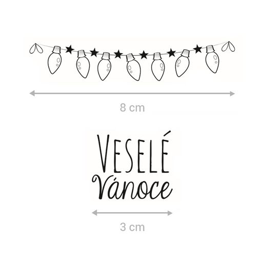 Vánoční razítka Aladine Stampo Noël, 13 ks - Veselé Vánoce