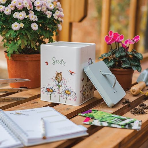 Plechová dóza na semínka Wrendale Designs "Gardening Range"