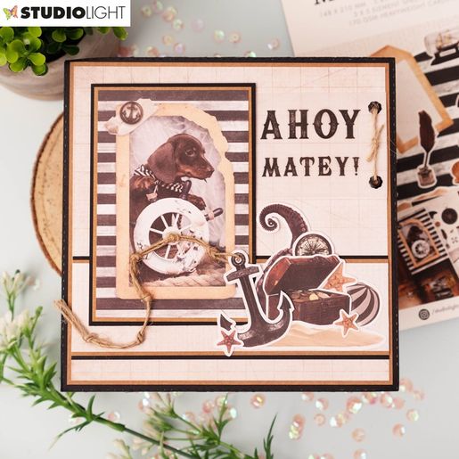 Kreativní blok Studio Light Mixed Paper Pad, A5, 42 l. - Námořní vintage