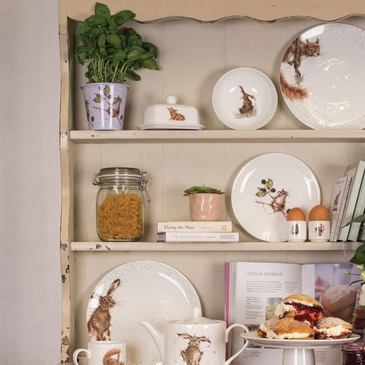Jídelní porcelánové talíře Wrendale Designs, 4 ks - Lesní a polní zvířata