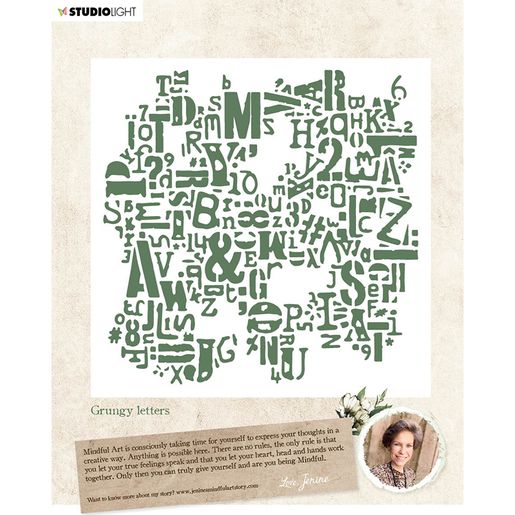 Embosovací kapsa Studio Light, 15x15 cm - Výstřední písmo