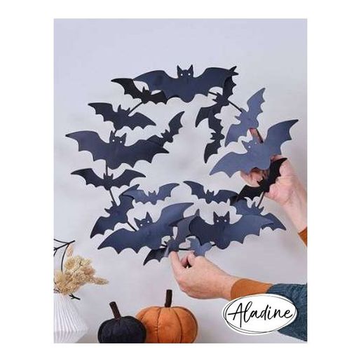 Dřevěný výřez k dekoraci Gomille, 37x37 cm - Halloweenský věnec