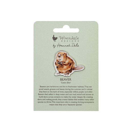 Kovová brož Wrendale Designs "The Arborist" - Bobr