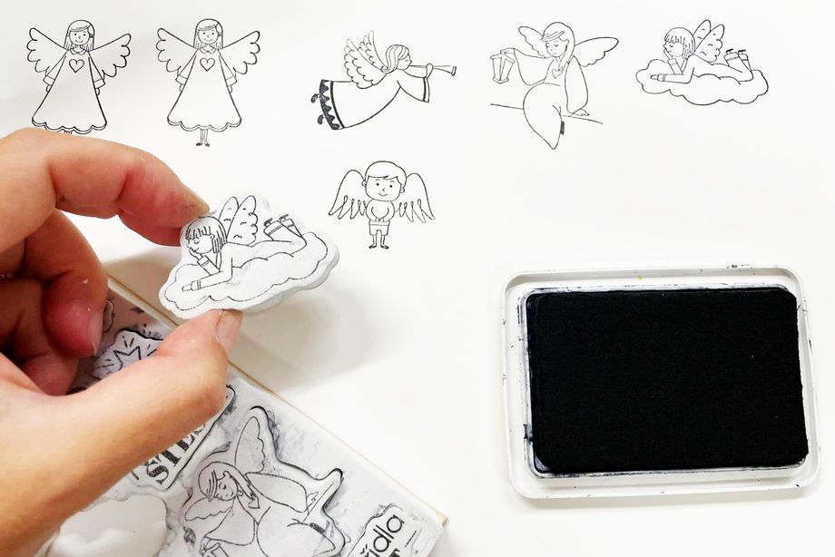 Ledový věnec s andílky