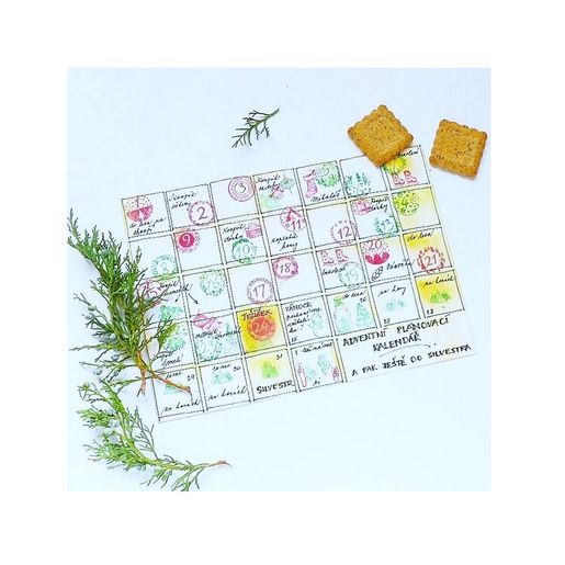 Razítka Aladine Stampo Noël, 24 ks - Adventní kalendář
