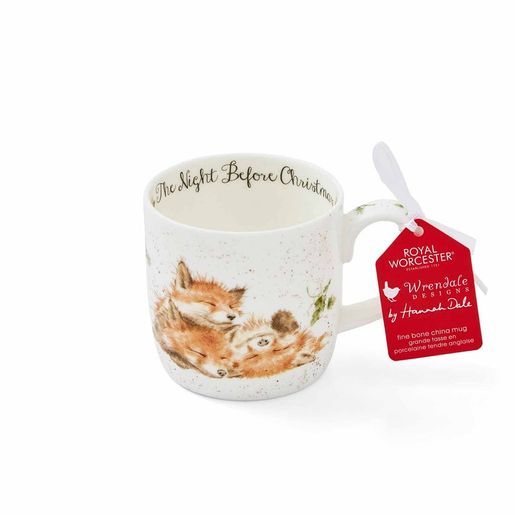 Vánoční porcelánový hrnek Wrendale Designs "The Night Before Christmas", 0,31 l - Liška
