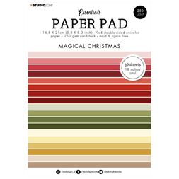 Blok barevných papírů Studio Light "Magical Christmas", A5, 36 l. - kouzelné Vánoce