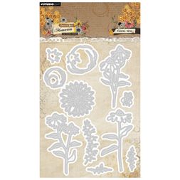 Vyřezávací šablony Studio Light "Sweet Bee Memories", 11 ks - Včelka a květy