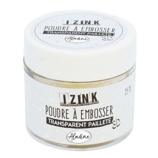 Embosovací prášek Aladine, 25 ml - iridescent sparkle, průhledný třpytivý
