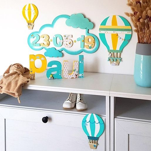 Dřevěný výřez k dekoraci Gomille, 15 cm - Mrak