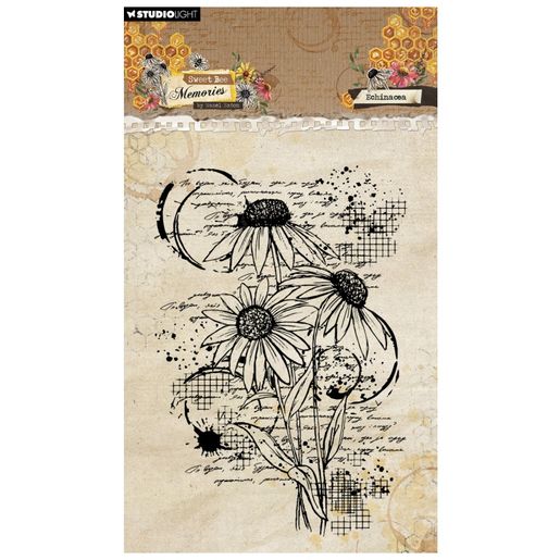 Gelové razítko Studio Light "Sweet Bee Memories", 9,3x13,6 cm - Echinacea