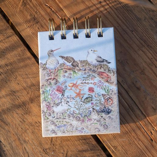 Kroužkový blok Wrendale Designs "Seaside", B7, 50 l., čistý a linkovaný -  U moře