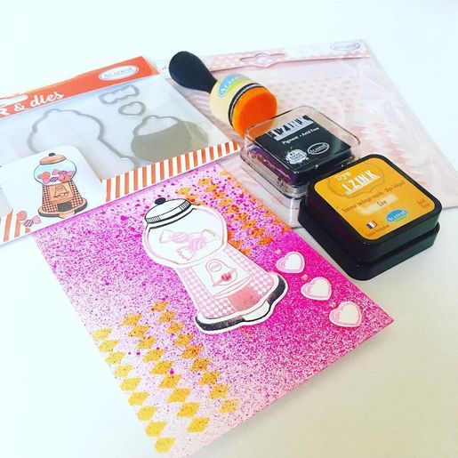 Razítkovací polštářek Aladine Izink Dye - cire, oranžový