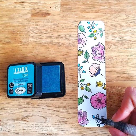 Razítkovací polštářek Aladine Izink Dye - océan, tyrkysový