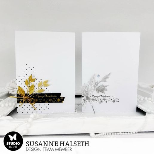 Washi pásky Studio Light, 6 ks - Stříbrné Vánoce