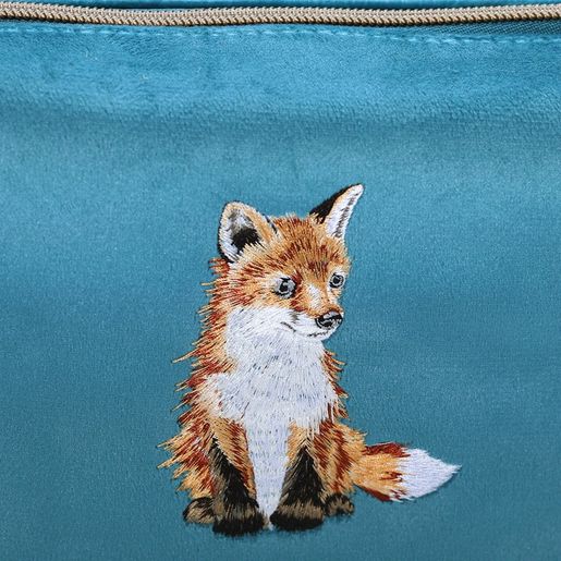 Vyšívaná kosmetická taštička Wrendale Designs "Daydreamer" - Liška