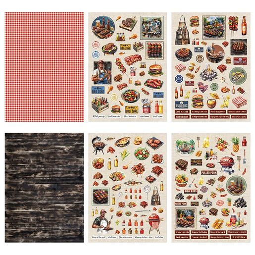 Kreativní blok s výseky Studio Light "BBQ Party", A4, 28 l. - Grilovačka