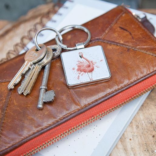 Klíčenka Wrendale Designs "Pretty in Pink" - Plameňák