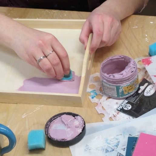 Dřevěný podnos k dotvoření - 42x26x7 cm