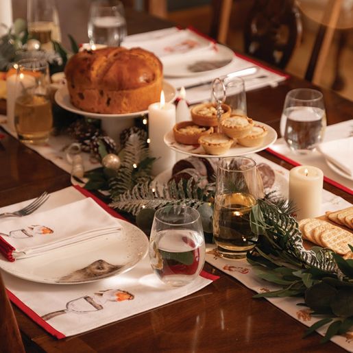 Látkové ubrousky Wrendale Designs "Winter Woodland", 4 ks - Vánoční zvířátka