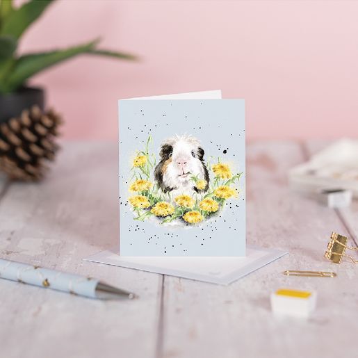 Dárková kartička Wrendale Designs "Dandy Day" - Morče