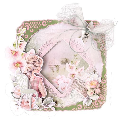 Organzová stuha Studio Light "Romantic Moments", 4 ks