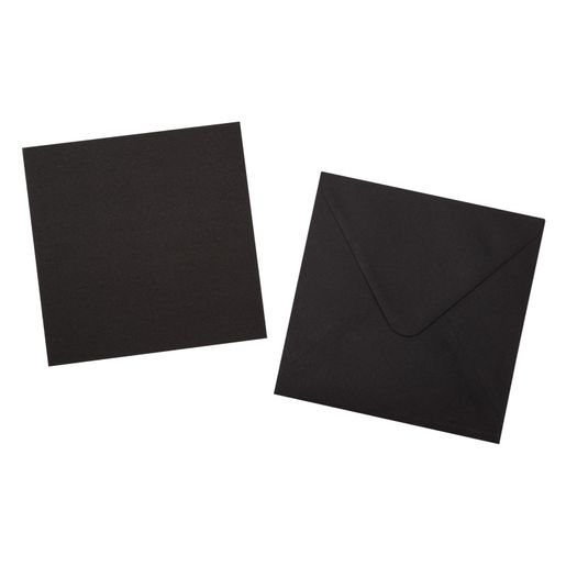 Přání a obálky Studio Light, 6"x6" (15,2x15,2 cm), 10 ks - černé