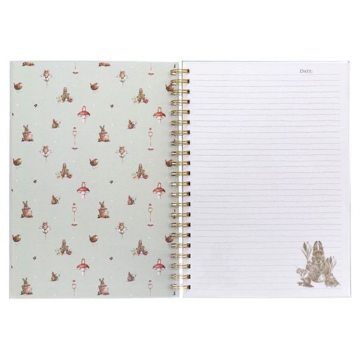 Kroužkový blok Wrendale Designs "Head Clover Heels", A4, 90 l., linkovaný - Králík
