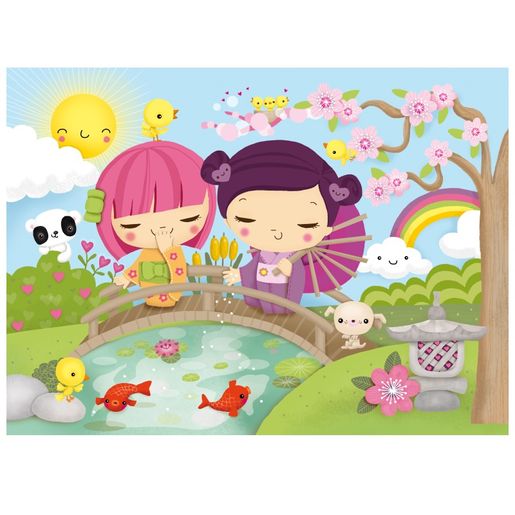 Vertikální okenní puzzle Aladine, 48 dílků - Japonsko