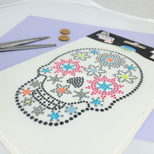 Transferový obrázek na textil Aladine, 12x17 cm - Lebka, 3D