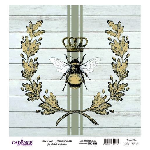 Rýžový papír Cadence, 30x30 cm - Čmeláčí královna