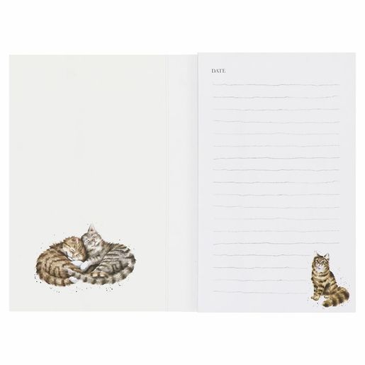Poznámkový blok Wrendale Designs "Feline Fabulous", 140 l., linkovaný  - Kočka