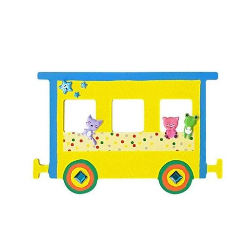 Dřevěný výřez k dekoraci Gomille, 15,2x9,8 cm - Vagón