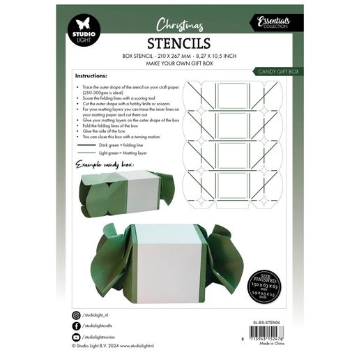 Šablona na obkreslení Studio Light - Krabička bonbónek