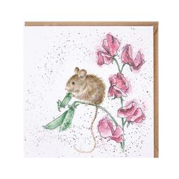 Přání Wrendale Designs "The Pea Thief", 15x15 cm - Myška