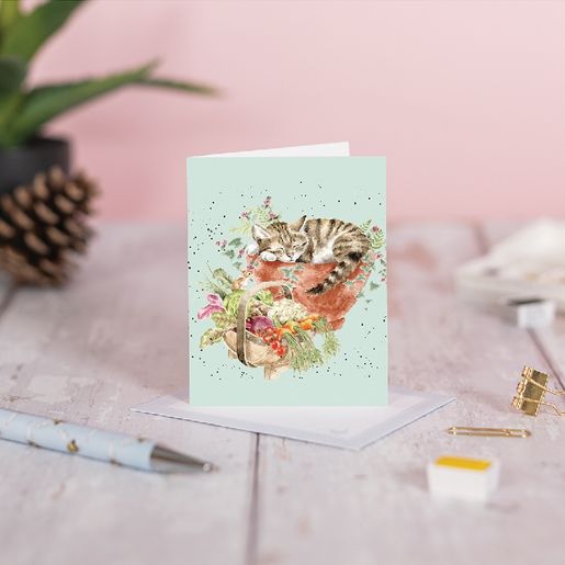 Dárková kartička Wrendale Designs "Purrfect Day" - Kočka