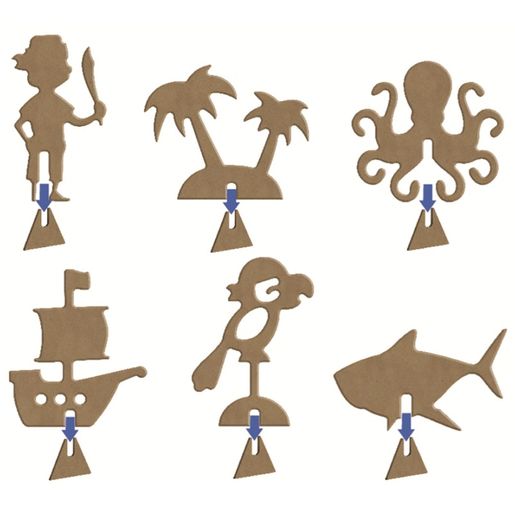 Dřevěná hrací sada k dotvoření Gomille - Piráti