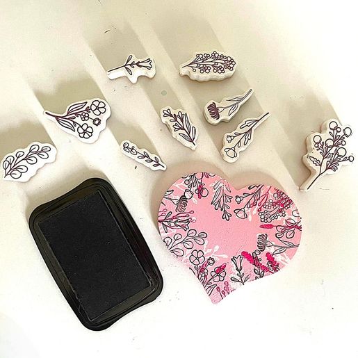 Razítka Aladine Creative Stamp, 37 ks - Jarní louka