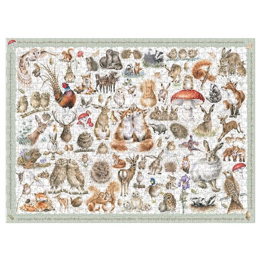 Puzzle Wrendale Designs "Country Set", 1000 dílků - Lesní zvířátka